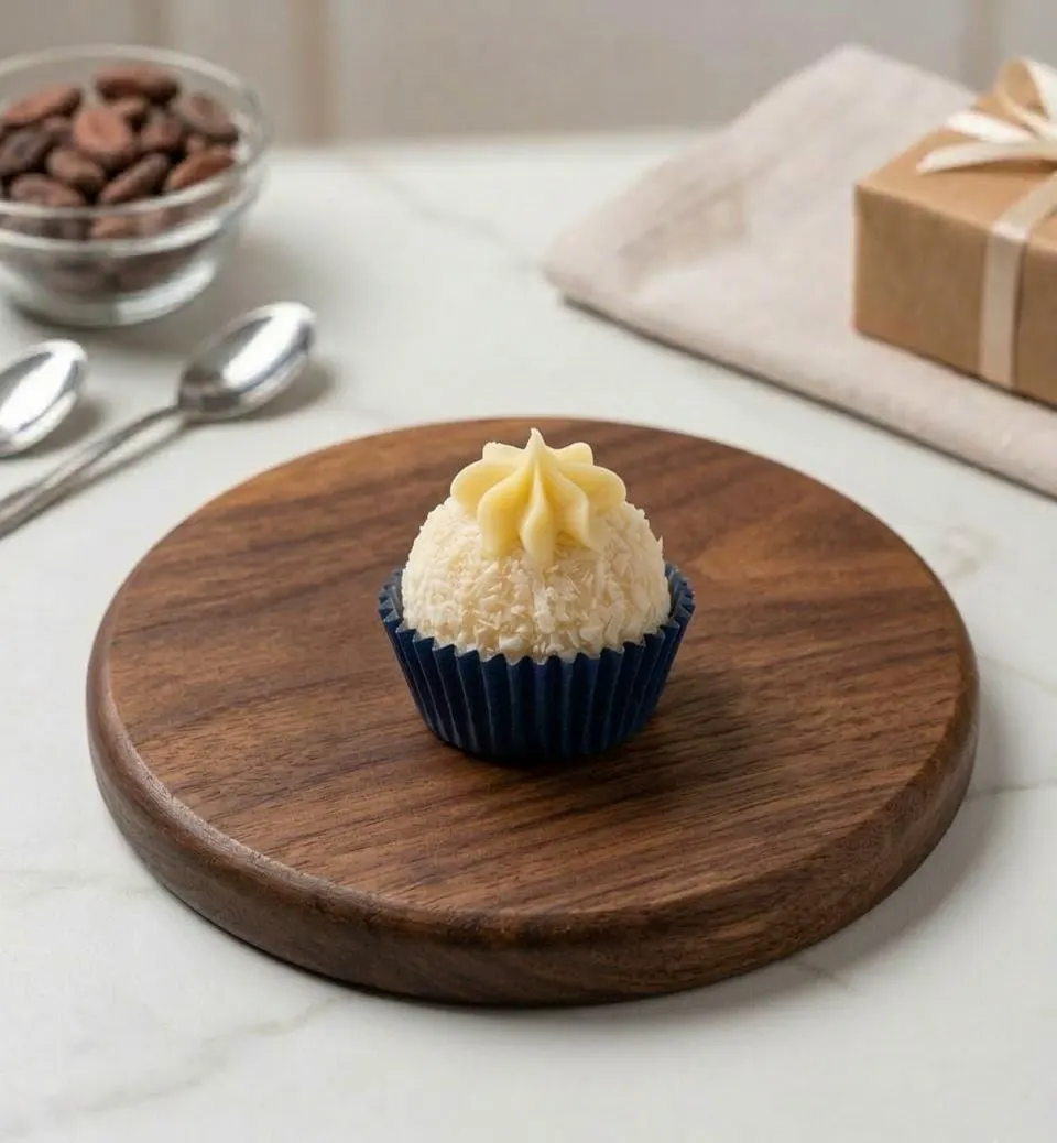 Delícia de coco — Brigadeiro cremoso de coco, finalizado no coco ralado.